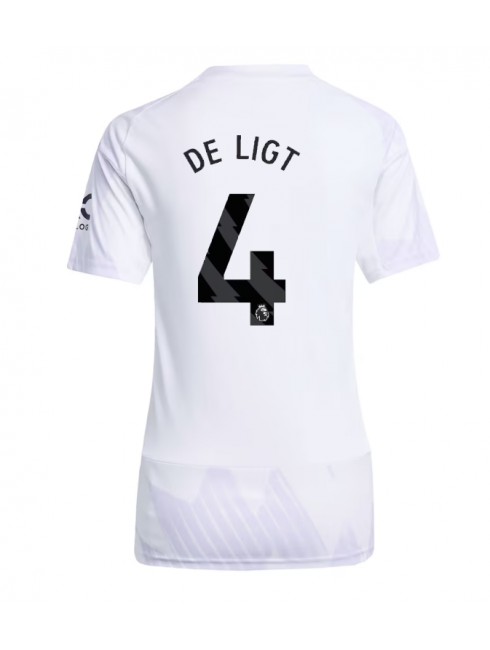 Manchester United Matthijs de Ligt #4 Replika Borta Kläder Dam 2025-26 Kortärmad Manchester United Matthijs de Ligt #4 Replika Borta Kläder Dam 2025-26 Kortärmad